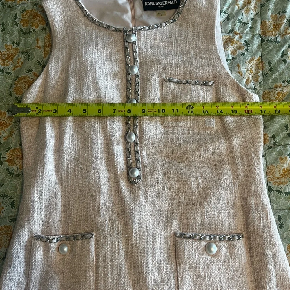Elegant Pink Karl Lagerfeld Sleeveless Dress - Picture 4 of 6